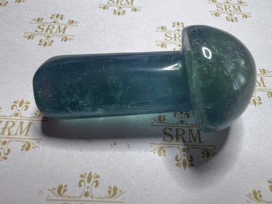 Carved : Fluorite: Mushroom : Blue : POS