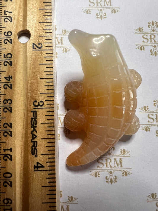 Novelty : Carved : Crocodile.  Choice : Carnelian or Tigers Eye