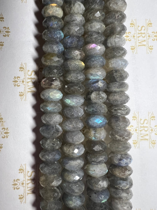 Beads : Labradorite : Faceted : 5mm x 10mm
