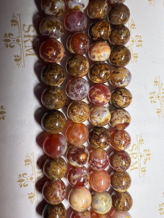 Beads : Brown Agate : 8mm, 10mm, 12mm.  Choice!