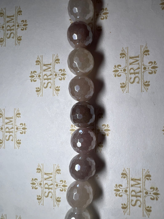 Beads : Varied Brown Agate : Faceted : Electroplated : 10mm, 12mm.  Choice!