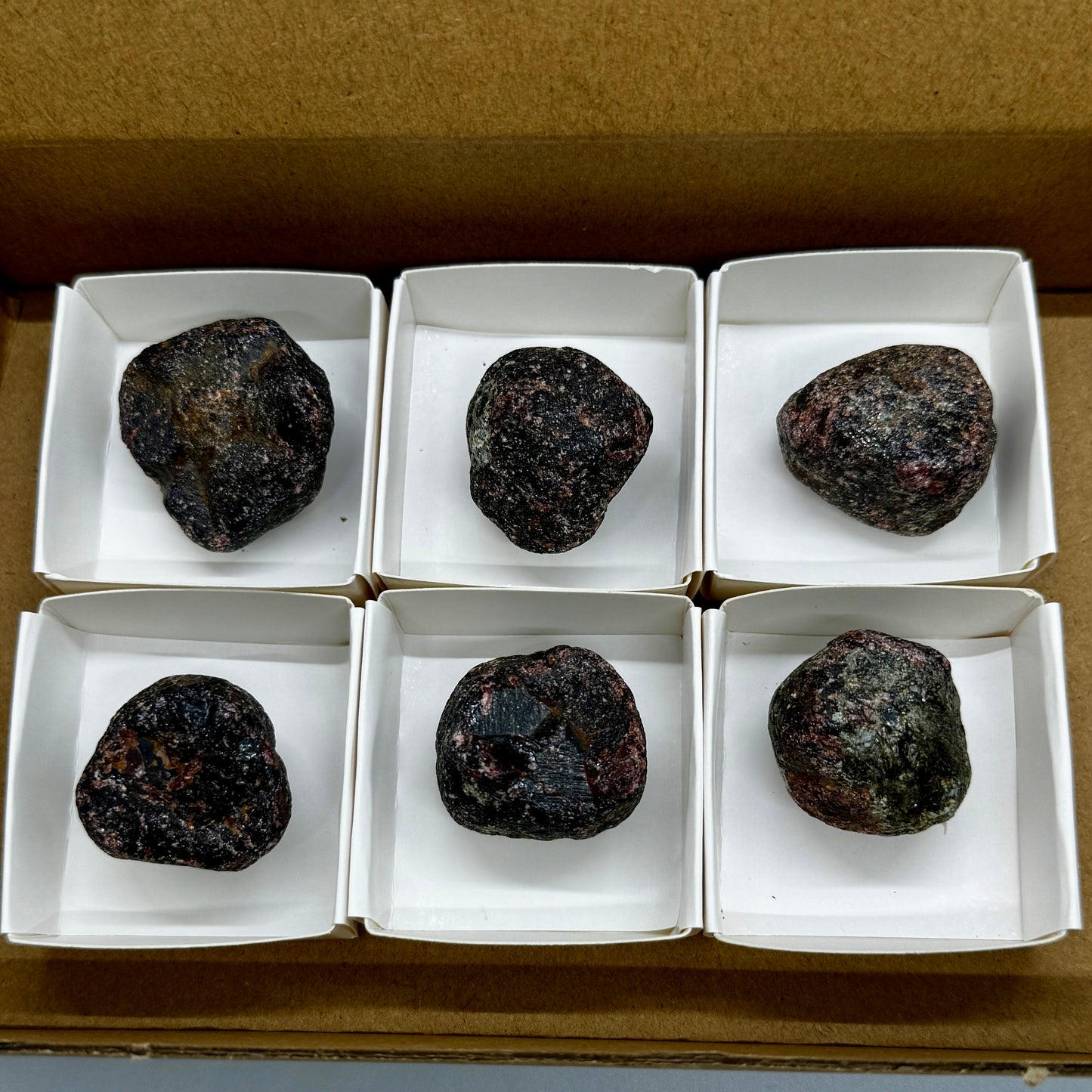 6 Pieces - Rough Almandine Garnets