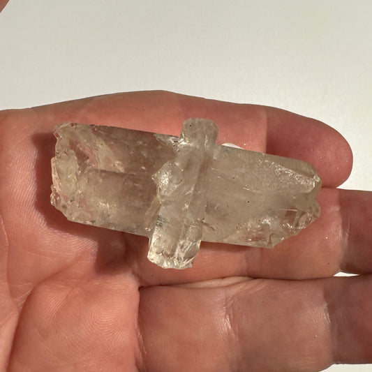 Clear Lemurian Quartz Point with Secondary