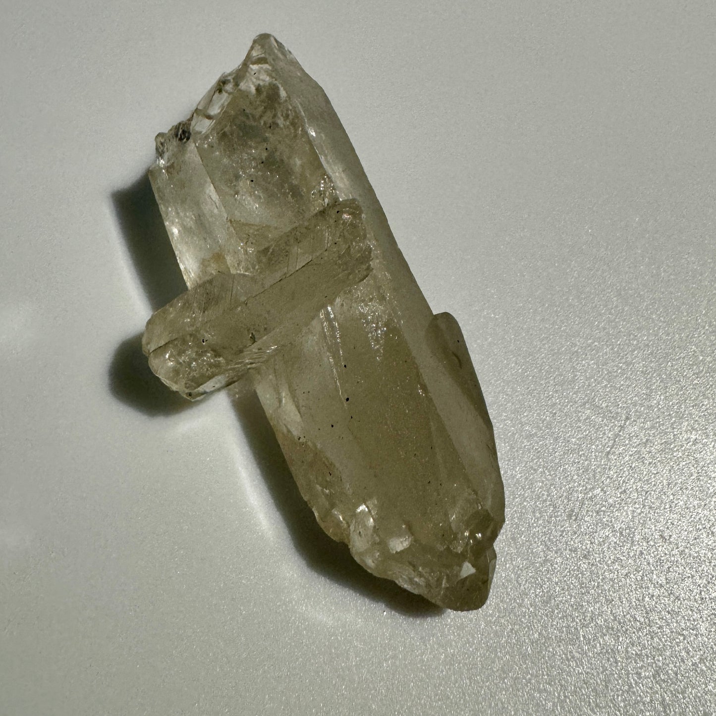 Clear Lemurian Quartz Point with Secondary