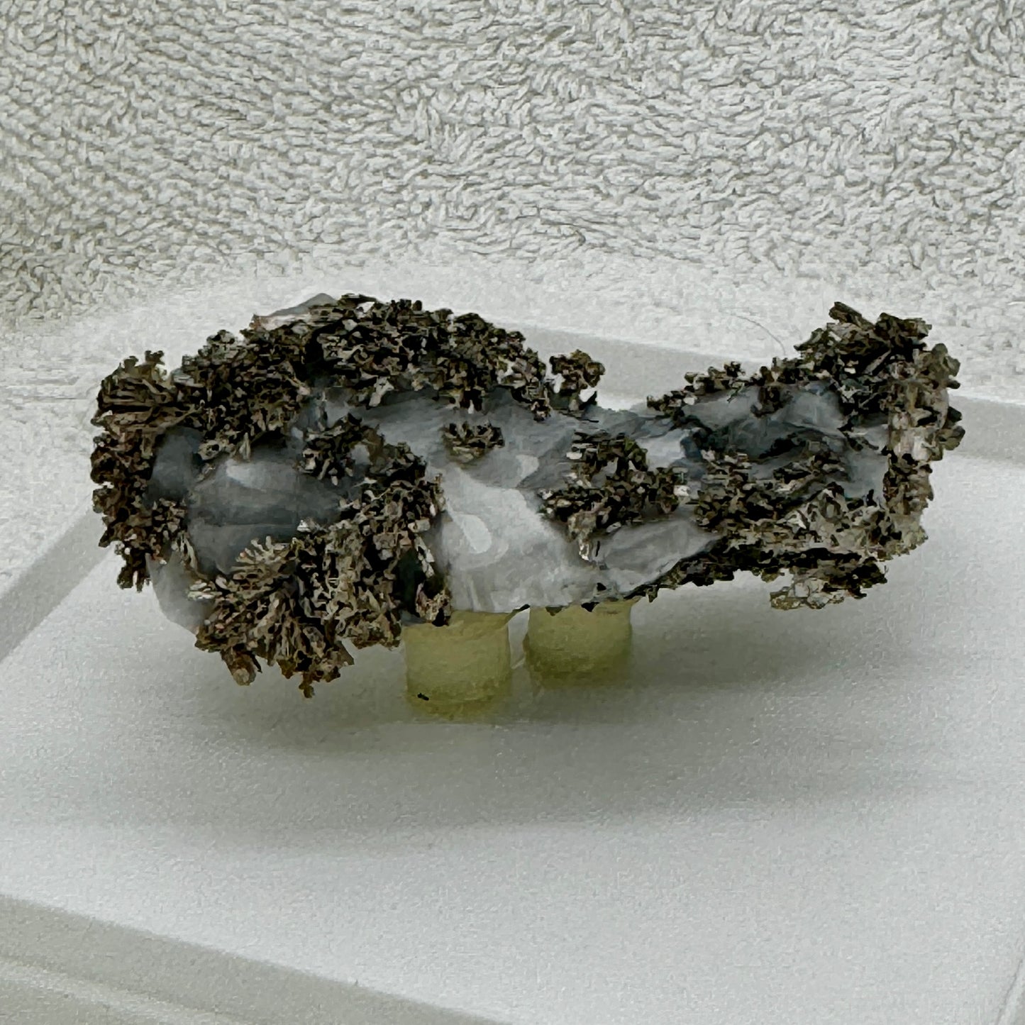 Native Silver on Calcite Display Specimen