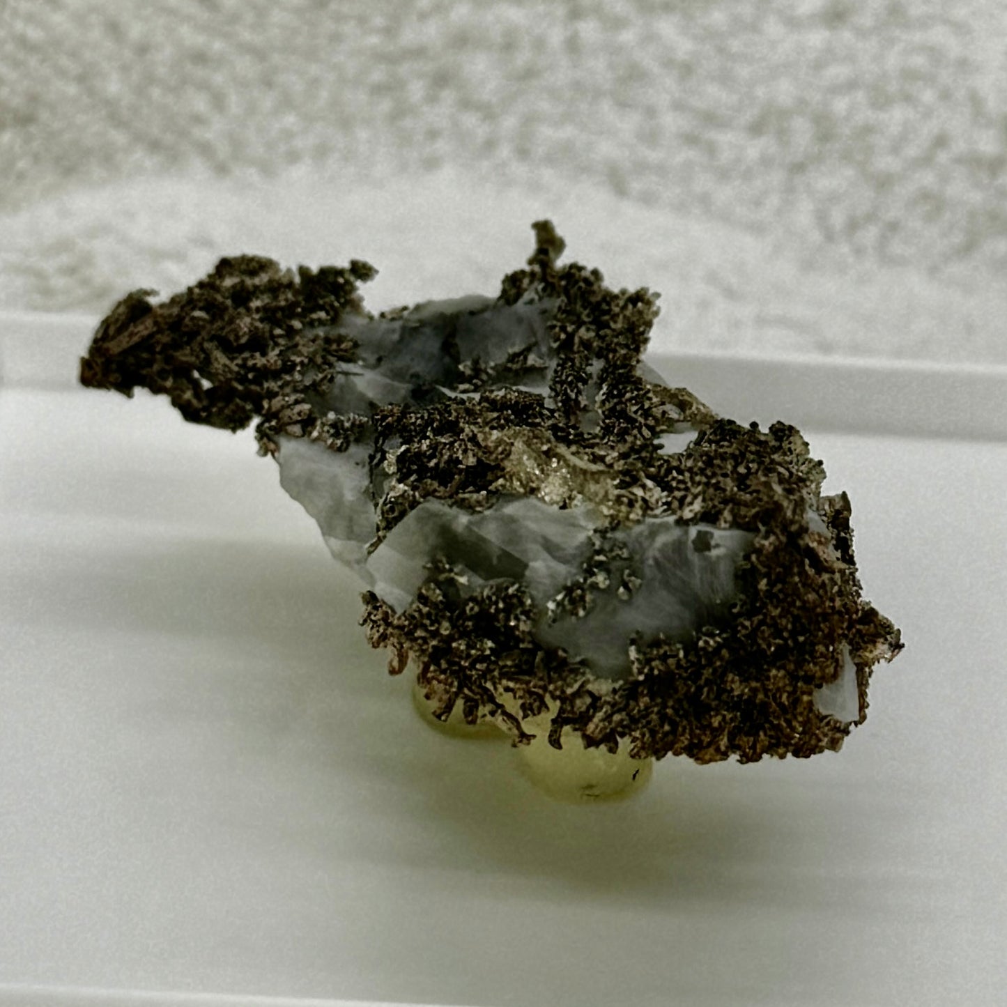 Native Silver on Calcite Display Specimen