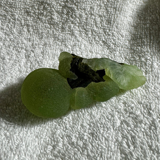 Epidote Crystals on Prehnite Nodules