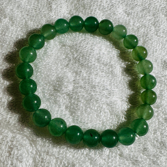 Bracelet : 8mm Green Aventurine, ~6¾"