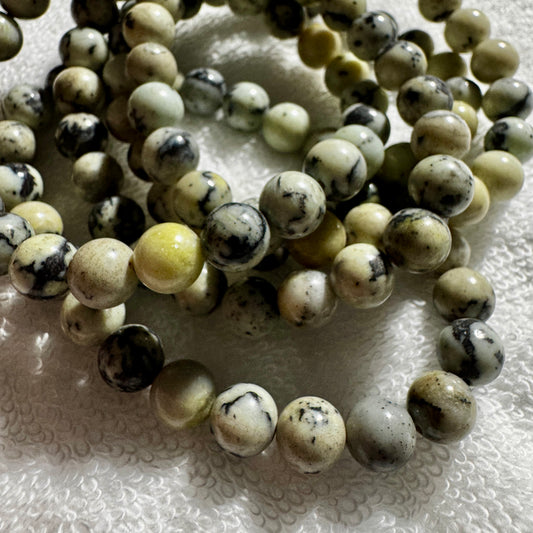 Bracelet : 8mm Net Jasper, ~6¾"