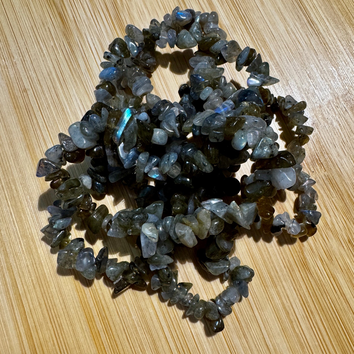 Bracelet : Chip : Labradorite, ~6"