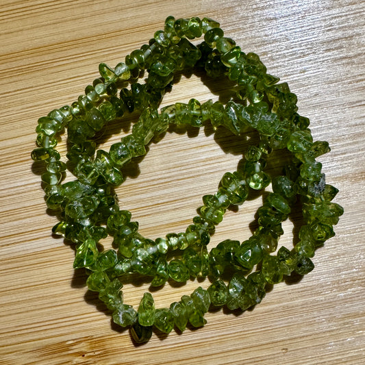 Bracelet : Chip : Peridot, 6"-6¼"