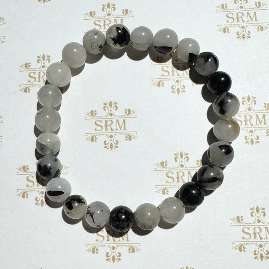 Bracelet : 8mm Tourmaline in Quartz, 6¼", 6¾"