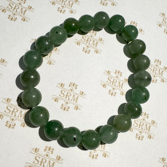 Bracelet : 10mm Green Jadeite, 6¾", 7"
