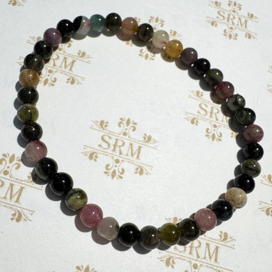 Bracelet : 5mm Tourmaline Mix Beads, 6½"