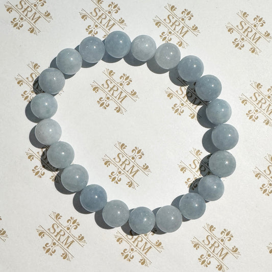 Bracelet : 10mm Aquamarine, 6¼", 6¾", 7"