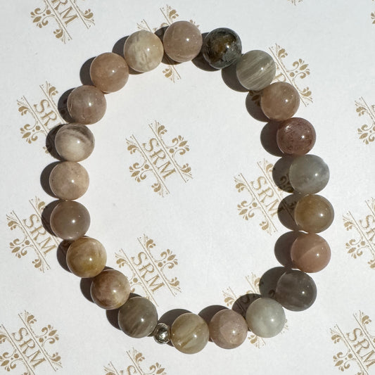 Bracelet : 10mm Sunstone Beads, 7"