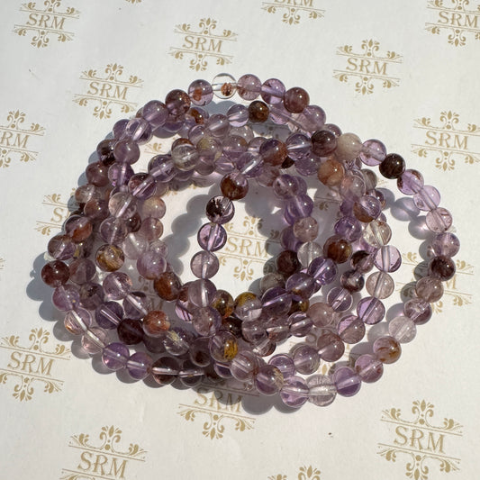 Bracelet : 6mm Super 7 Amethyst