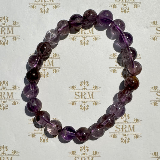 Bracelet : 8mm Super 7 Amethyst, 6¼", 6½"