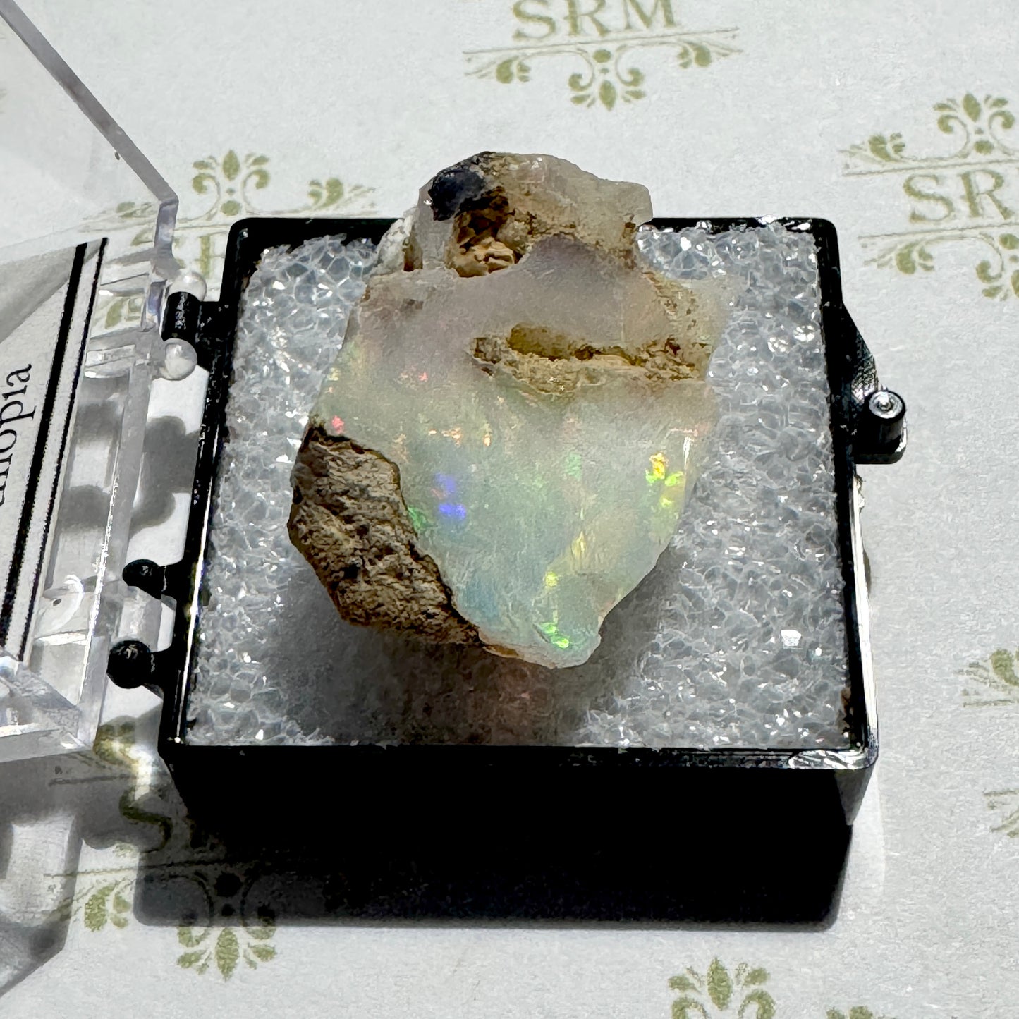Rough : Mounted : Ethiopian Welo Opal, Nice Fire, 4.2g