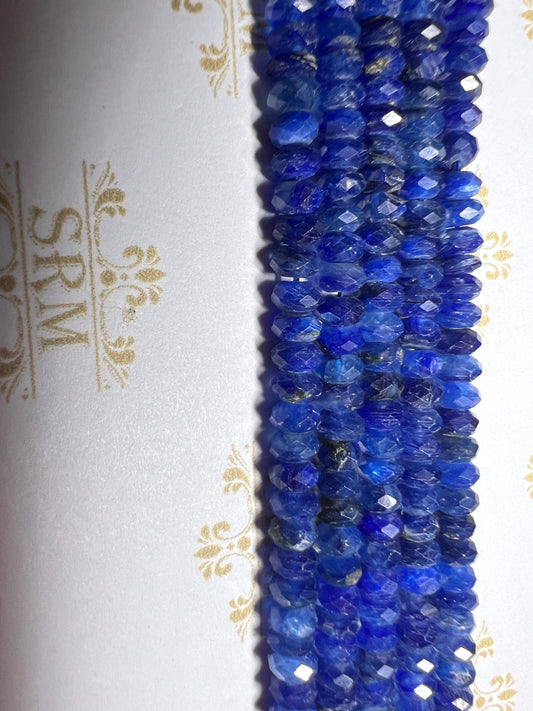 Beads : Blue Kyanite : Faceted : 2mm x 4mm