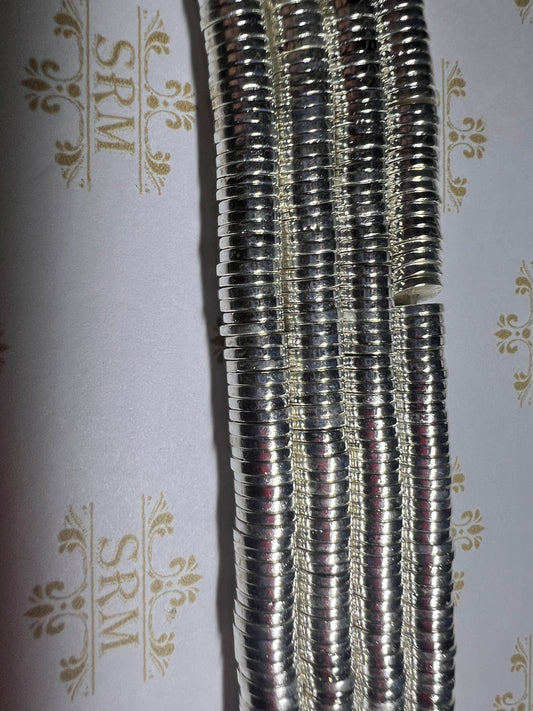 Beads : Silver Hematite : Heishi : 6mm