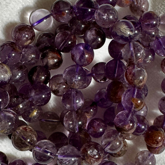 Bracelet : 5-6mm Super 7 Amethyst Beads